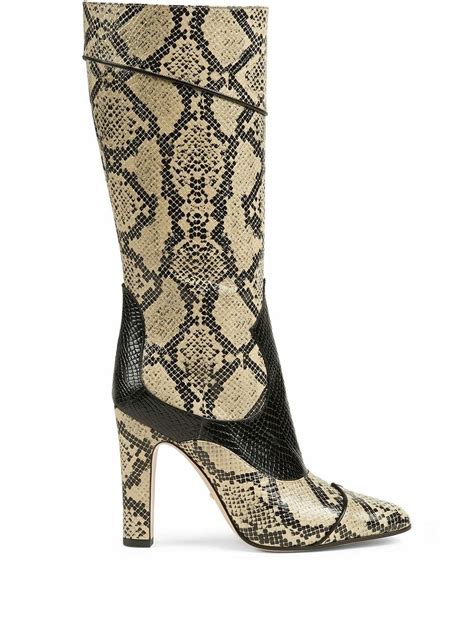 guccie commie snake skin boots|Gucci delma snake effect boots.